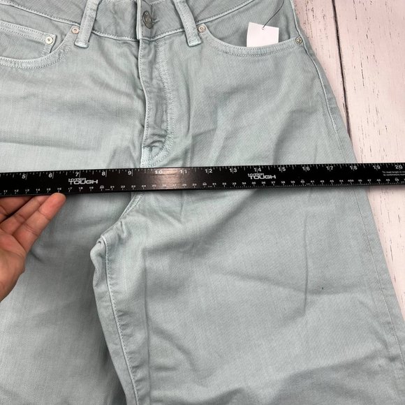 Mavi 27x27 Bodrum‎ High Rise Wide Leg Denim Jeans Pants Green Women New - Picture 6 of 16